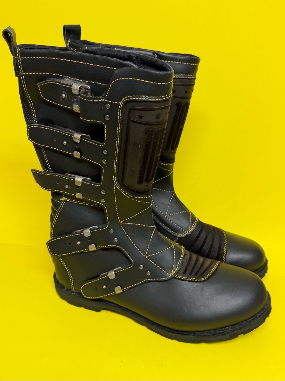 Icon Elsinore Motorcycle Boots Black Men’s Size 14 RARE